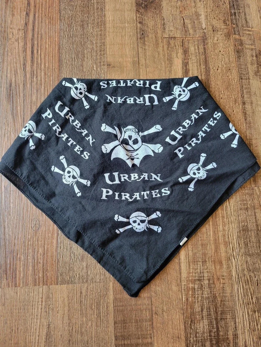 Urban Pirates Black White 100% Cotton Square Bandana